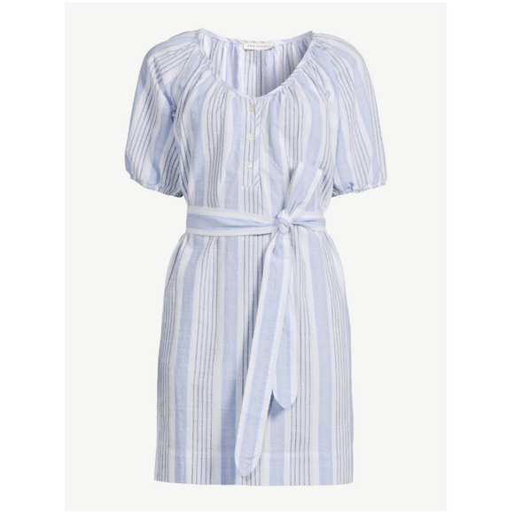 Free Assembly Women's Puff Sleeve Shirtdress- Standard and Plus Size - Picture 5 of 6